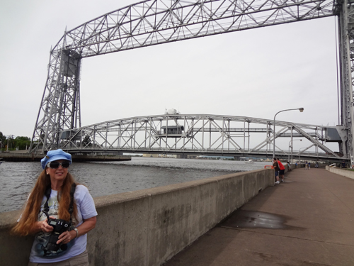 Karen Duquette at The Aerial Lift Bridge